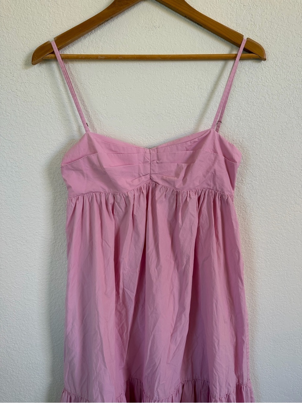Amanda Uprichard Sima Pink Tiered Maxi Dress Women's Size M - Picture 6 of 8